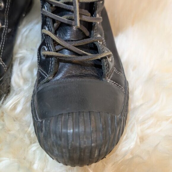 Converse Chuck Taylor Bosey BT X-Hi Boots Men 8 Wmn 9.5 Black Leather Lined RARE - Picture 3 of 10